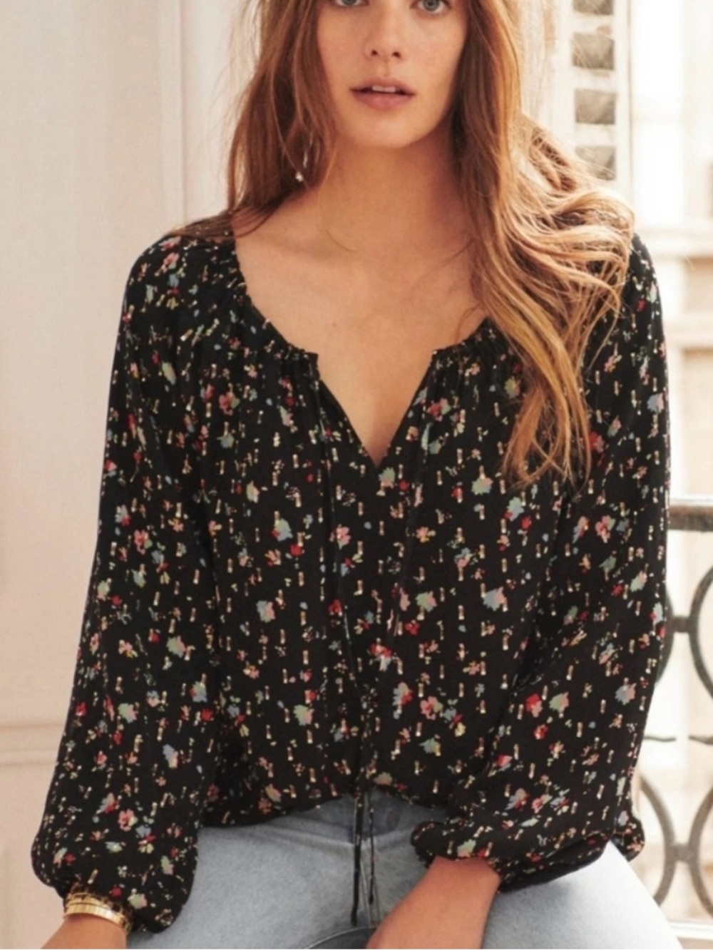 Sezane Alena Silk Blouse